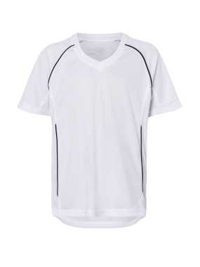 Dětské sportovní tričko (JN Team Shirt Junior)>bílá / černá>XS