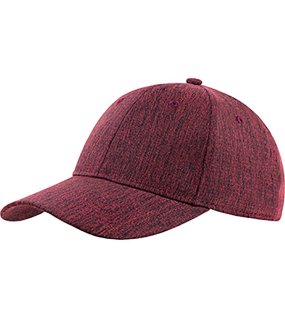6 panelová kšiltovka> červená (melange)