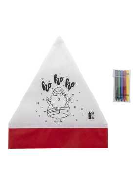 Čepice Santa k vybarvení > bílá