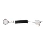 Klíčenka s nabíjecím kabelem USB > černá
