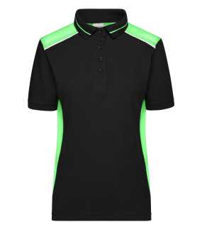 Dámská pracovní polokošile(JN Ladies Workwear Polo-Level 2)>černá / zelená (lime)>L