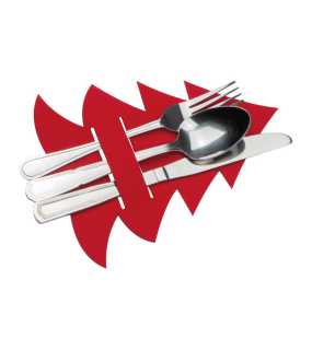 Vánoční podložka na příbor > červená