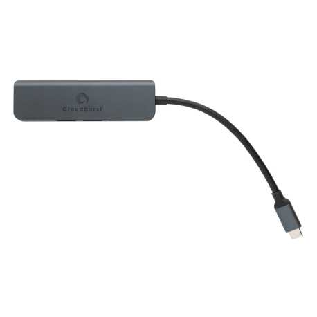 Hub s HDMI vstupem Terra z RCS recykl. hliníku > šedá