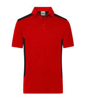 Mens Workwear Polo STRONG>červená / čierna>L