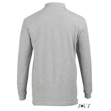 Pánská polokošile(SOLS STAR MENS LONG SLEEVE PIQUE POLO SHIRT)>šedá (melange)>S