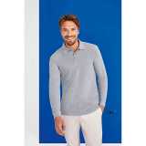 Pánská polokošile(SOLS STAR MENS LONG SLEEVE PIQUE POLO SHIRT)>šedá (melange)>S