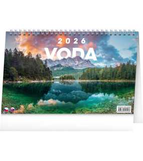 Stolní kalendář (Voda CZ/SK 2026) - 23,1 x 14,5 x 1 cm