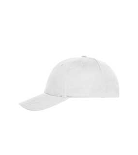 6 Panel Cap Bio Cotton> bílá