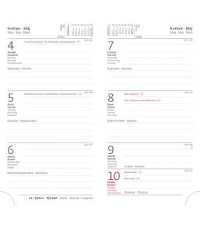 Diář (Bora 2026) - 8 x 15 cm > černá / zelená > týdenní kapesní