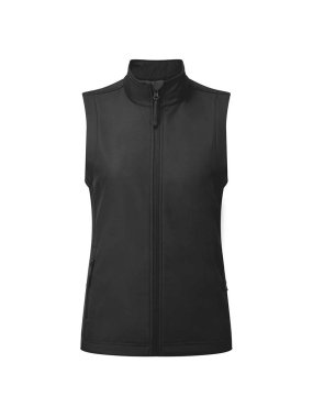 Dámská vesta(Premier WOMEN'S WINDCHECKER® PRINTABLE & RECYCLED SOFTSHELL GILET)>černá>XL