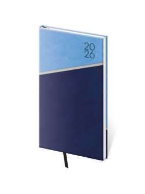 Diář (Line 2026) - 8 x 15 cm > modrá > týdenní kapesní