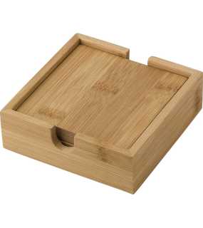 Bambusové podložky pod sklenice > bambus