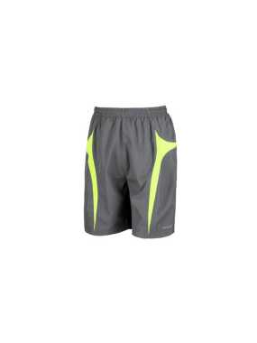 Unisex krátké kalhoty (SPIRO UNISEX MICRO LITE RUNNING SHORTS)>šedá / žlutá (lime)>L