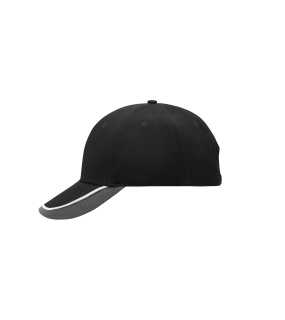 6 panelová kšiltovka (MB Half-Pipe Sandwich Cap)>černá / bílá / šedá (light)