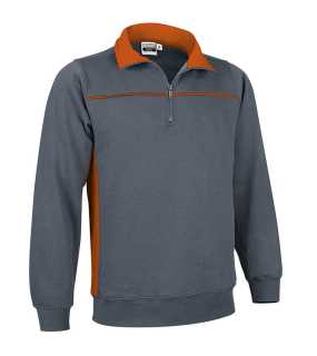 Unisex mikina (THUNDER) > šedá (cement) / oranžová (party) > 2XL