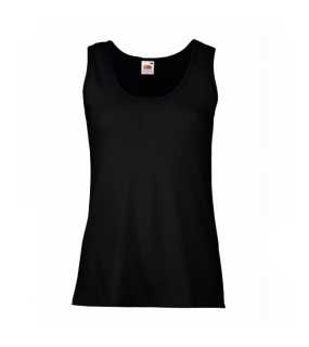 Dámské tílko (FRUIT OF THE LOOM New Lady-Fit Valueweight Vest )>černá>M