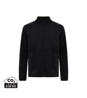 Micro fleece bunda na zip Iqoniq Talung z rec. polyesteru > černá > L