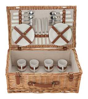 Piknikový koš pro 4 osoby . > hnědá