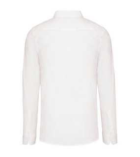 Pánská košile (KARIBAN MEN'S LONG SLEEVE poplin SHIRT)>bílá>L