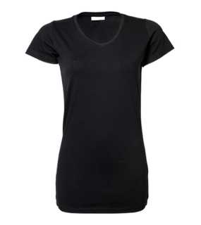 Dámské triko (Tee Jays Womens Fashion Stretch Tee Extra Lenght) > černá > 2XL