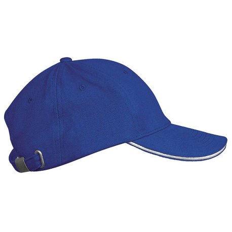 Dětská 6 panelová kšiltovka(KARIBAN ORLANDO KIDS CHILDREN CAP)>modrá (royal) / bílá