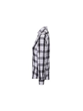 Dámská košile (PREMIER "GINMILL" CHECK -LADIES COTTON LONG SLEEVE SHIRT)>černá / bílá>2XL