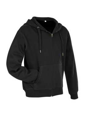 Pánská mikina (Active Sweatjacket STEDMAN)>černá>2XL