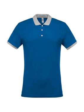 Pánská polokošile(Kariban "MEN'S TWO-TONE PIQUÉ POLO)>modrá(light royal)/šedá(oxford)>S