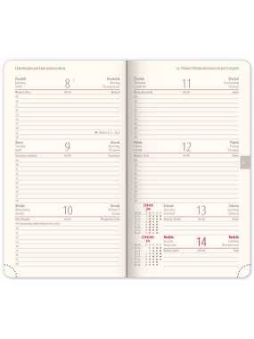 Diář (Essenza 2026) - 9 x 15,5 x 1 cm > třešeň > kapesní týdenní