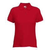 Dámská polokošile (FRUIT OF THE LOOM Lady-Fit Polo )>červená>S