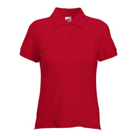 Dámská polokošile (FRUIT OF THE LOOM Lady-Fit Polo )>červená>S