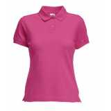 Dámská polokošile (FRUIT OF THE LOOM Lady-Fit Polo )>růžová (fuchsia)>XS