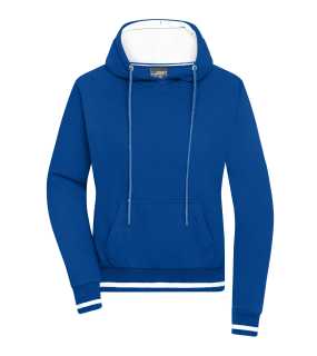Dámská mikina(JN Ladies Club Hoody)>modrá (royal) / bílá>M