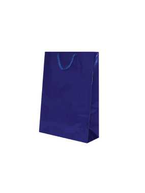 Papírová taška (Lesklé tašky) > modrá > 30x9x40 cm