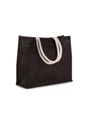 Plážová taška (KIMOOD JUTE BEACH BAG) > černá/stříbrná