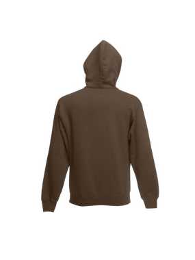 Pánská mikina (FRUIT OF THE LOOM Hooded Sweat )>hnědá (chocolate)>S