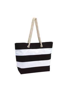 Plážová taška> černá / bílá
