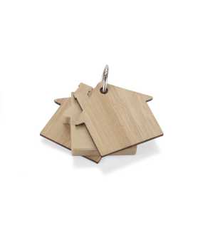 Přívěsek na klíče se samolepícími lístky > béžová