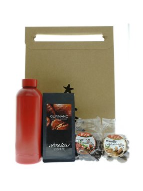 Vánoční dárková taška Gurmano káva a termoláhev
