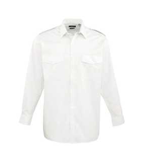 Pánská košile (PREMIER MEN'S LONG SLEEVE PILOT SHIRT)>bílá>L