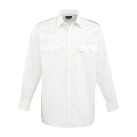 Pánská košile (PREMIER MEN'S LONG SLEEVE PILOT SHIRT)>bílá>L