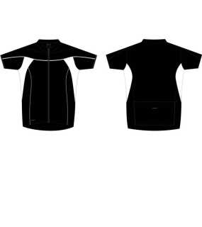 Dámské tričko (SPIRO LADIES BIKEWEAR FULL ZIP PERFORMANCE TOP)>černá / bílá>S