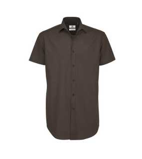 Pánská košile (B&C BLACK TIE SSL/MEN)>hnědá (coffeebean)>S