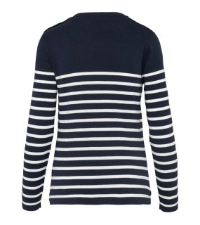 Dámský svetr (KARIBAN LADIES 'SAILOR JUMPER)>modrá (pruhované navy) / bílá (off)>M