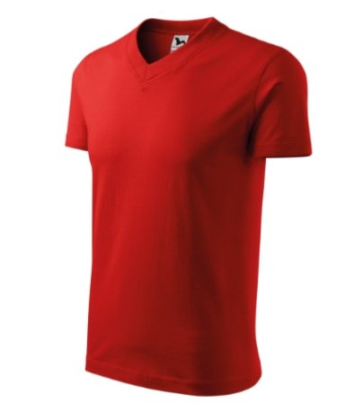 Unisex tričko (MALFINI V-neck 160)> červená> 3XL