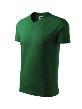 Unisex tričko (MALFINI V-neck 160)> zelená (lahvová)> L