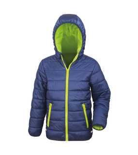 Dětská bunda (RESULT JUNIOR / YOUTH PADDED JACKET)>modrá (navy) / zelená (lime)>M