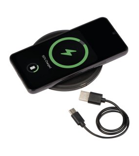 Bezdrátová nabíječka s LED displejem > černá