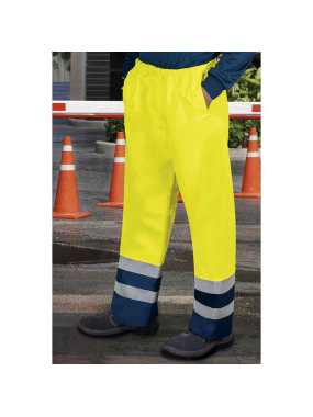 Pánské kalhoty (NARVIK) > žlutá (fluo) / šedá (cement) > 3XL