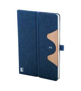 RPET blok s bezdrátovou nabíječkou > modrá (dark)